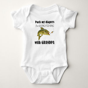 Befischung mit Opa Baby Jersey Bodysuit Strampler