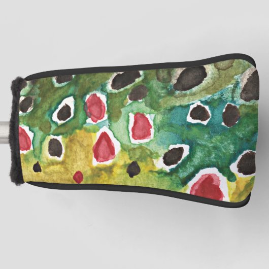 Befischung von Braunforellen Golf Headcover (Vorderseite)