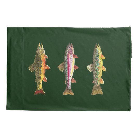 Befischung von drei Fettforellen Kissenbezug (Rückseite)