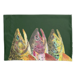 Befischung von drei Fettforellen Kissenbezug