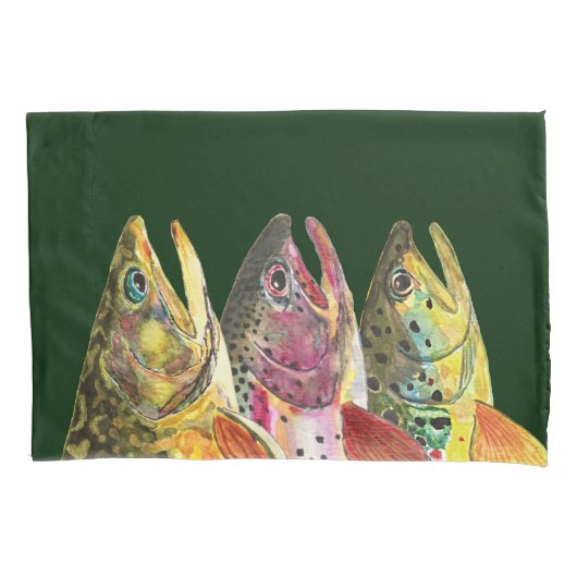 Befischung von drei Fettforellen Kissenbezug (Vorderseite)