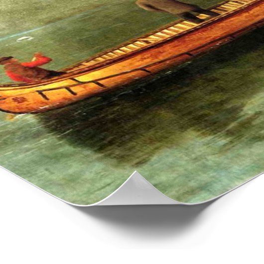 Befischung von Kanuen Poster (Ecke)