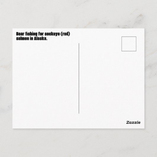 Befischung von Lachs in Alaska Postkarte (Rückseite)