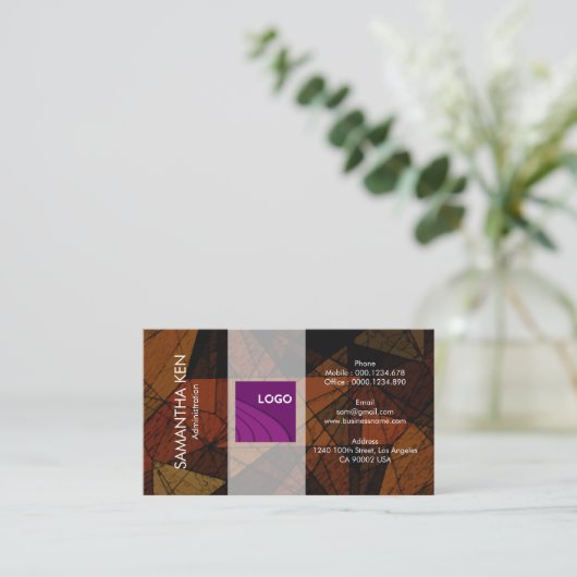 Beflecken Sie lichtdurchlässige Visitenkarte (Stehend Vorderseite)