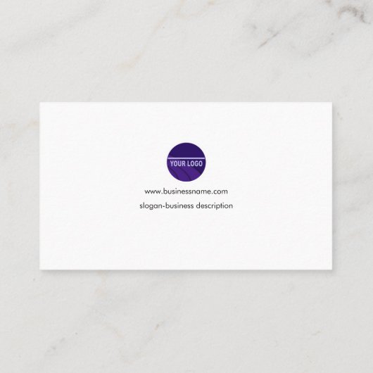 Beflecken Sie lichtdurchlässige Visitenkarte (Rückseite)