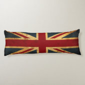 Befleckte Gewerkschafts-Jack Großbritannien-Flagge Seitenschläferkissen (Rückseite)