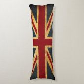 Befleckte Gewerkschafts-Jack Großbritannien-Flagge Seitenschläferkissen (Vorderseite Vertikal)