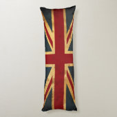 Befleckte Gewerkschafts-Jack Großbritannien-Flagge Seitenschläferkissen (Rückseite (Vertikal))