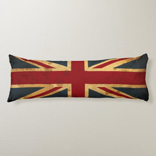 Befleckte Gewerkschafts-Jack Großbritannien-Flagge Seitenschläferkissen (Vorderseite)
