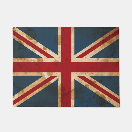 Befleckte Grunge-Gewerkschafts-Jack Fußmatte (Vorderseite)