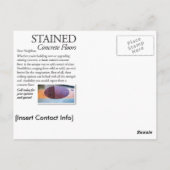 Befleckte konkrete Postkarte (Rückseite)