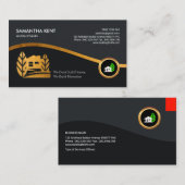 Befleckter Goldwellen-dynamischer moderner Visitenkarte (Vorne/Hinten)