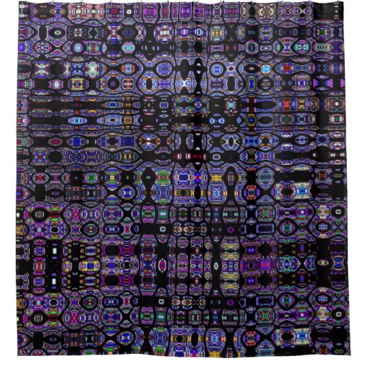 Beflecktes Glas abstrakt Duschvorhang (Vorderseite)