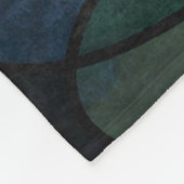 Beflecktes Glas-abstrakte Kunst blaues Fleecedecke (Ecke)