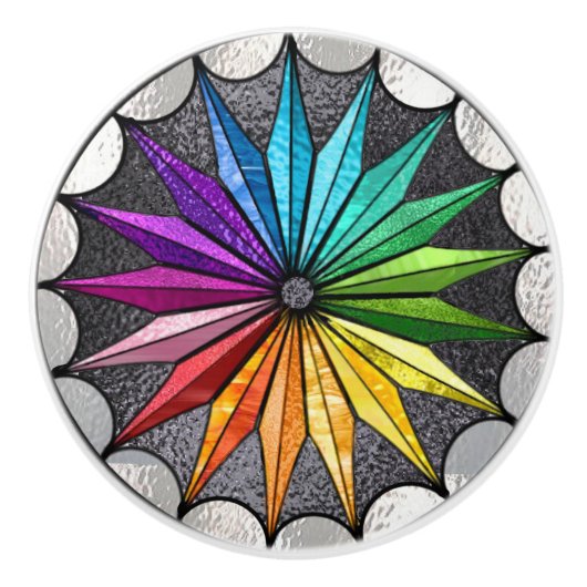 Beflecktes Glas-Art-Keramik-Griff Keramikknauf (Vorderseite)