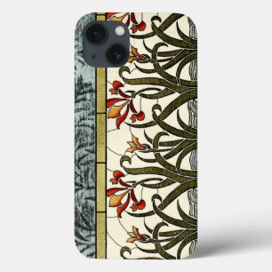 Beflecktes Glas-Blumen mit TAN-Grenze Case-Mate iPhone Hülle