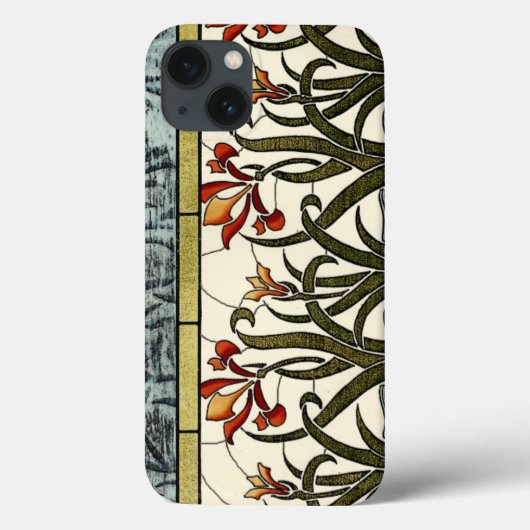 Beflecktes Glas-Blumen mit TAN-Grenze Case-Mate iPhone Hülle (Rückseite)