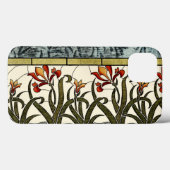Beflecktes Glas-Blumen mit TAN-Grenze Case-Mate iPhone Hülle (Rückseite (Horizontal))