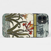 Beflecktes Glas-Blumen mit TAN-Grenze Case-Mate iPhone Hülle (Rückseite (Horizontal))