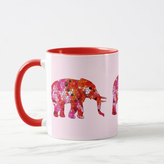 Beflecktes Glas-Elefant-Tasse Tasse (Links)
