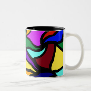 Beflecktes Glas gerecycelt Zweifarbige Tasse