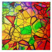 Beflecktes Glas-große (6" X 6") Fliese (Vorderseite)