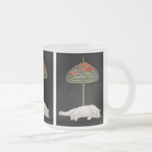 Beflecktes Glas-Katze Sunlamp Glas-Tasse Mattglastasse