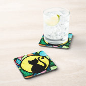 Beflecktes Glas-Katzen-Untersetzer Getränkeuntersetzer (Rechte Seite)