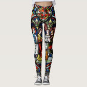 Beflecktes Glas-Kirchen-Fenster-Leggings Leggings (Vorderseite)