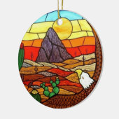 BEFLECKTES GLAS-KUNST durch David-Smith-Verzierung Keramikornament (Links)