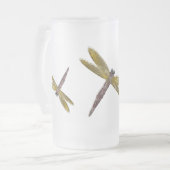 Beflecktes Glas-Libellen-mattierte Tasse (Vorderseite Links)
