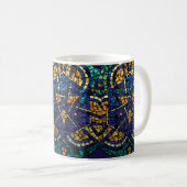 Beflecktes Glas-Mosaik-Tasse "Kaleidoskop " Kaffeetasse (VorderseiteRechts)