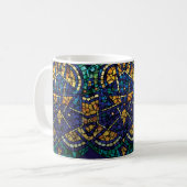 Beflecktes Glas-Mosaik-Tasse "Kaleidoskop " Kaffeetasse (Vorderseite Links)