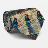 Beflecktes Glas-Pfau-Krawatte Krawatte (Gerollt)