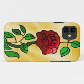 Beflecktes Glas Rose Case-Mate iPhone Hülle (Rückseite (Horizontal))