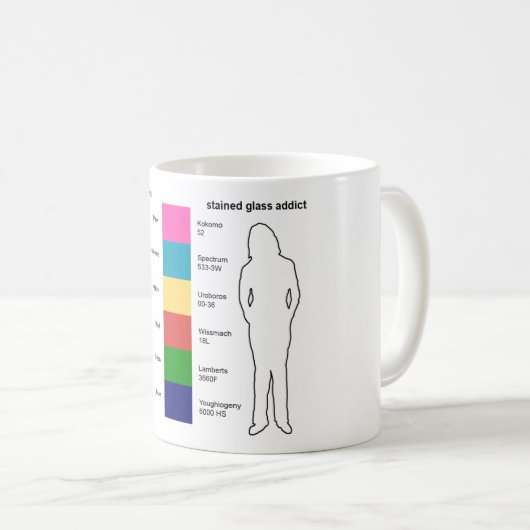 Beflecktes Glas-Süchtig-Tasse Kaffeetasse (VorderseiteRechts)