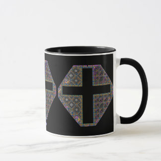 Beflecktes Glas-Tasse im Triplikat Tasse