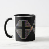 Beflecktes Glas-Tasse im Triplikat Tasse (Links)