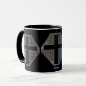 Beflecktes Glas-Tasse im Triplikat Tasse (Vorderseite Links)