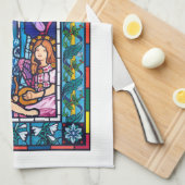 Beflecktes Glas Tee-Tuch ` Weltfriedens' Geschirrtuch (Viertel Falte)