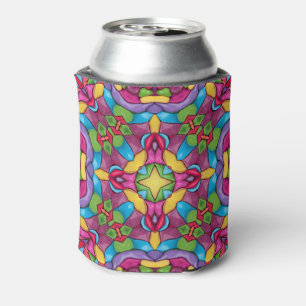 Beflecktes Glas-Vintages lila Kaleidoskop Dosenkühler