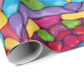 Beflecktes Glas-Vintages lila Kaleidoskop Geschenkpapier (Rolleneckpunkt)