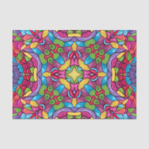 Beflecktes Glas-Vintages lila Kaleidoskop Seidenpapier