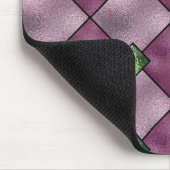 Beflecktes Glas-Wein-Liebe Mousepad (Ecke)