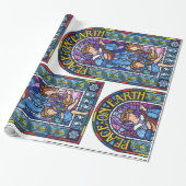Beflecktes Glas WeltfriedenPre-Raphaelite Geschenkpapier (Ungerollt)