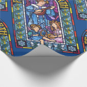 Beflecktes Glas WeltfriedenPre-Raphaelite Geschenkpapier (Ecke)