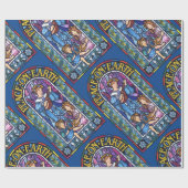 Beflecktes Glas WeltfriedenPre-Raphaelite Geschenkpapier (Flach)