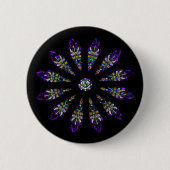 Beflecktes Glasmandala-Button Button (Vorderseite)