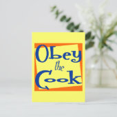 Befolgen Sie das Cook Kitchen Sprichwort Postkarte (Stehend Vorderseite)