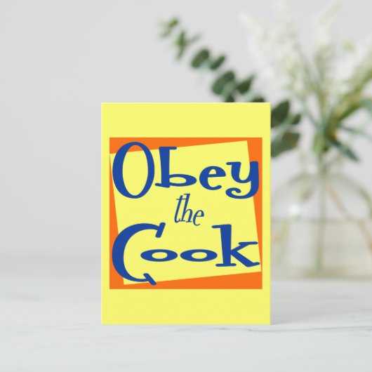 Befolgen Sie das Cook Kitchen Sprichwort Postkarte (Stehend Vorderseite)
